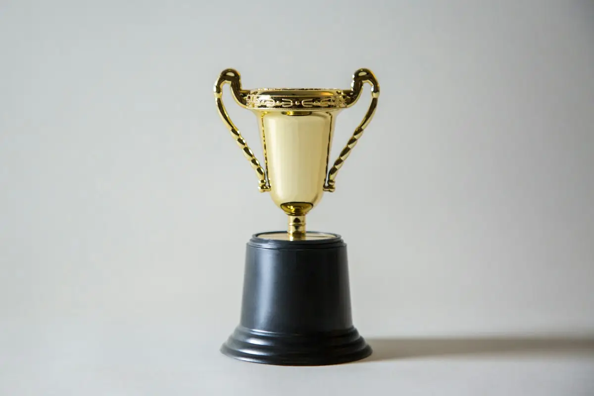 A gold trophy