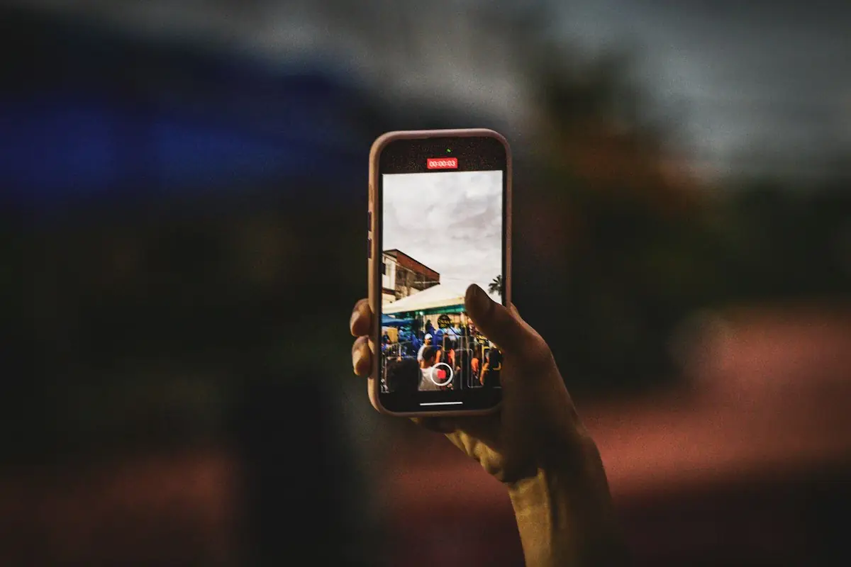 Someone watching a video on their phone